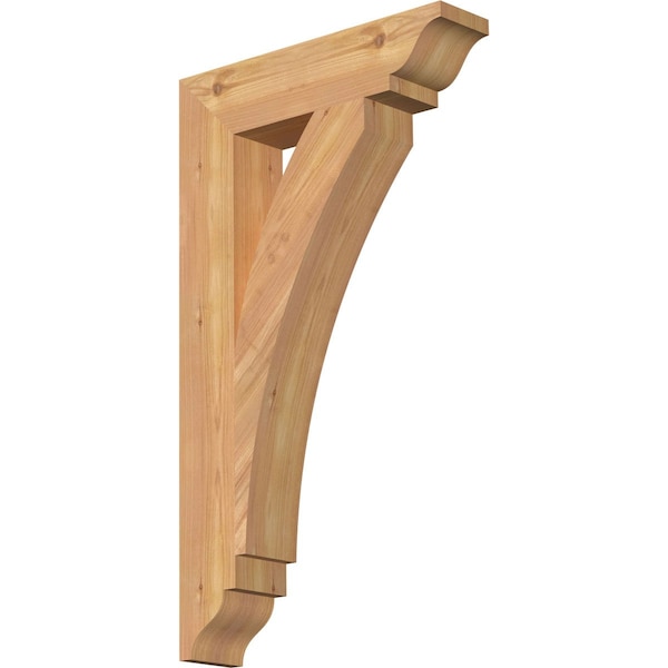 Ekena Millwork Thorton Traditional Smooth Bracket, Western Red Cedar, 3 1/2"W x 16"D x 28"H BKT04X16X28THR01SWR - main